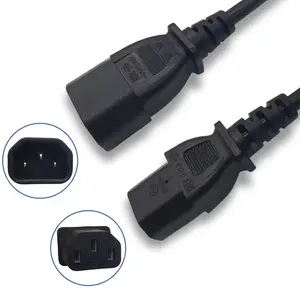 IEC C13 To C14 Pc Power Cable IEC 60320 C13 To C14 Female Male Power Cable Cord