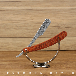 Nuovo Rasoio Pieghevole con Manico in Legno Design a Ragnatela Logo Personalizzato Rasoio Manuale per <span class=keywords><strong>Barba</strong></span> da <span class=keywords><strong>Uomo</strong></span> per Barbieri - Product Image 2