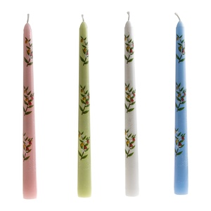 Nuovo Set di arrivo di 4 Set regalo di candele coniche alte senza fumo con motivo <span class=keywords><strong>Artdeco</strong></span> a bastoncino lungo - Product Image 1