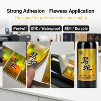Étiquettes et autocollants laser adhésifs en aluminium résistant à l'huile pour la promotion en supermarché et l'utilisation en exposition