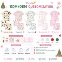 Puresun, fabricant sur mesure, ensembles de vêtements de yoga pour filles, imprimé floral confortable, trois pièces, respirant, personnalisé, pour enfants de 6 à 12 ans