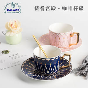 Taza de café de cerámica de lujo de estilo europeo y platillo, taza de té de leche con plato con embalaje de regalo - Product Image 5