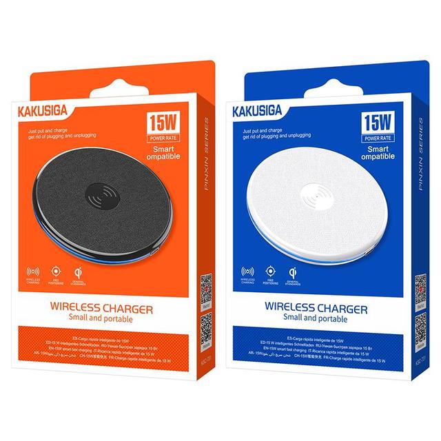 KAKUSIGA High Quality Universal Super Fast Charger Portable Round 10W 15W Mobile Phone Wireless