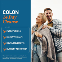 Nettoyage du côlon OEM, soutien de la santé intestinale pour femmes et hommes |   Détox doux de 14 jours sans gluten, avec acidophilus et lin, fabriqué en Chine