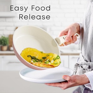 Batterie de cuisine en céramique rose antiadhésive en aluminium, design moderne, casseroles et poêles avec poignées amovibles en bakélite pour la cuisson – Vente chaude - Product Image 4