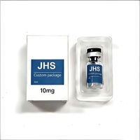 Étiquettes personnalisées de luxe pour flacons de 3 ml 10 mg en carton imprimé, petits flacons pliables vides, emballage de flacons de peptides, boîtes de peptides