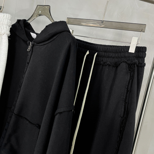 <span class=keywords><strong>Pantaloni</strong></span> Sportivi Oversize in Felpa di Cotone 100% Stile Streetwear, con Bordi Grezzi, Produzione all'Ingrosso - Product Image 2