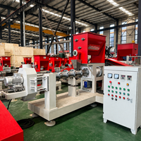 Machine extrudeuse d'aliments pour crevettes et crabes flottants et coulants Lima 100-200 kg/h, machine à granulés d'aliments pour poissons électrique automatique à réponse rapide