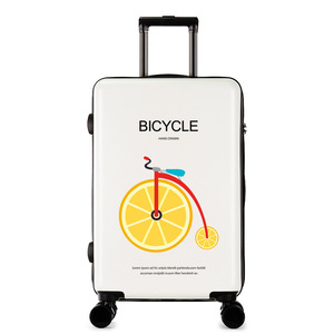 Carrito con impresión UV DIY para mujer, con dibujos animados maleta de equipaje de viaje, SPINNER, Color TPU, personalizado, ABS, OEM, de larga distancia, 100 - Product Image 2