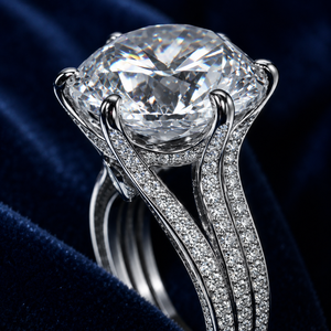 Anillo de Boda Clásico de Seis Puntas con Circonita para Mujer, Joyería Romántica para Novia - Product Image 2