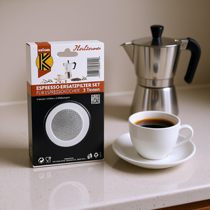 Ensemble de filtres de rechange Krger Espresso, 3 tasses, 1 filtre, 3 joints pour machine à expresso - Product Image 1