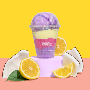 Venta al por mayor personalizado variedad Paquete <span class=keywords><strong>de</strong></span> leche <span class=keywords><strong>de</strong></span> <span class=keywords><strong>coco</strong></span> hielo baño <span class=keywords><strong>sal</strong></span> remojo con bola cepillo esponjas - Product Image 3