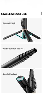 Trípode Mini TOKQI-Q12, Diseño Oculto de Aluminio, Reforzado, Ligero, Soporte para Móvil - Product Image 2