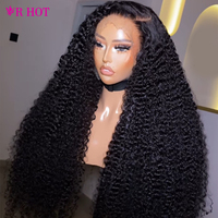 Perruques en cheveux humains bouclés birmans à 250 % de densité, perruque frontale HD 13x4 13x6 en dentelle complète, perruques en cheveux humains bouclés profonds à 100 % avec dentelle frontale