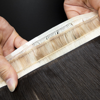 Extensions de cheveux humains vierges européens Genius Weft Double Drawn Remy pour l'extension capillaire en salon