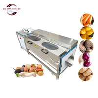 Groente- en fruitborstelwasmachine voor de verwerking van sojabonen, maïs en aardappelen