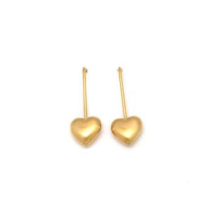 Pendientes de Moda con Forma de Corazón en Acero Inoxidable 316L con Baño de Oro PVD, Joyería Sostenible y Resistente - Product Image 1