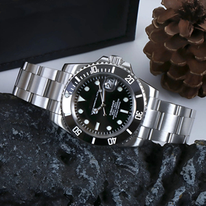 Montre en acier avec logo personnalisé, faible MOQ, étanche, verre saphir, mouvement NH35, pour dropshipping - Product Image 4