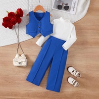 Ensemble Vêtements Quotidien Style Western pour Enfants Filles, Joli Costume de Mode pour Filles à Manches Longues + Pantalon Large Ample, Ensemble Fille Enfant 10 Ans