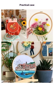 Nhà Máy Chất Lượng Cao Biểu Tượng Tùy Chỉnh Sồi Gỗ Vàng Mini Mighty Thêu Hoops Và Khung 8 Inch Từ Thêu Hoops - Product Image 6