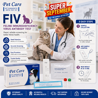 Test d'anticorps du virus de l'immunodéficience féline (FIV) - Cassette de diagnostic vétérinaire