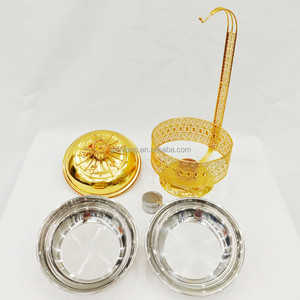 Asılı kapak büfe otel ziyafet ekipmanları ile ikram için yeni tasarım toplu altın reşo çanak gıda ısıtıcısı paslanmaz çelik - Product Image 6