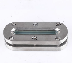 खाद्य ग्रेड लंबे आयताकार तेल स्तर संकेतक स्टेनलेस स्टील 304 सैनिटरी/आयताकार दृष्टि ग्लास - Product Image 4