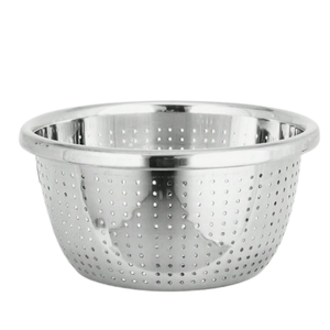 Passoire arrondie en acier inoxydable de style moderne pour repas fruits passoire durable à lavage facile élégante pour la cuisine à domicile - Product Image 1