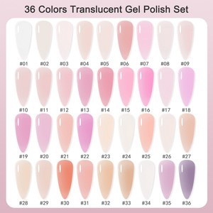 HONEY GIRL Professional Smalto per unghie 36color gelatinoso rosa <span class=keywords><strong>Nude</strong></span> in Gel UV per unghie in gelatina traslucida Set di smalto per unghie Private Label - Product Image 3