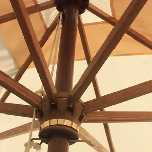 Paraguas de madera de fresno LESA, artículos promocionales - Product Image 3