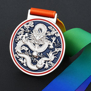 Medallas blancas genéricas de la mascota del dragón, Medalla creativa de Taekwondo, premios deportivos, Tropy, fabricante de fuente, precio al por mayor, envío directo - Product Image 5