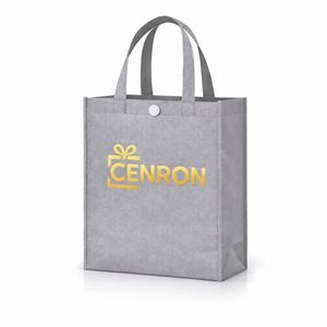 Custom Printed Non Woven <b>Gift</b> Tote <b>Bag</b> with Snap Button, Heavy Duty PP Shopper for Advertising Bulk - Product Image 2