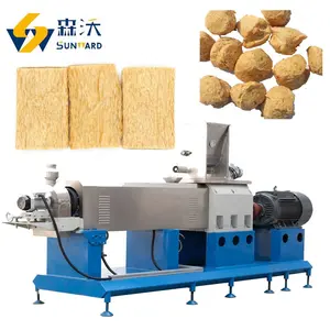 Multi-function Sunward Popular Top quality big capacity 500 kg/h food grade textured soy protein machine soya chunks production line