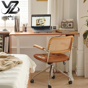 <span class=keywords><strong>Bureau</strong></span> d'étude informatique intelligent Yazhi, table élévatrice électrique rétractable à moteur unique, pieds carrés, <span class=keywords><strong>bureau</strong></span> rond pour la maison, coins en acier - Product Image 1