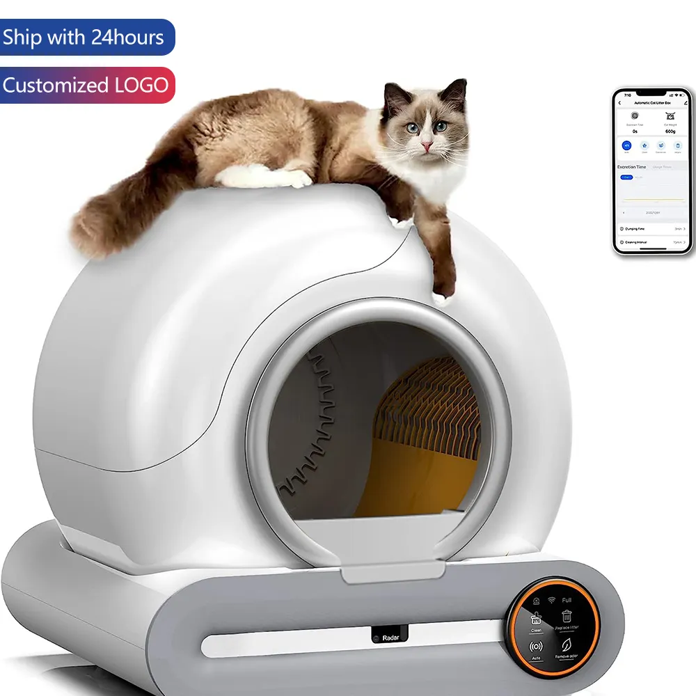 Automatic Cat Litter Box Smart App Control Self Cleaning Litter Boxes Cat Sandbox Electronic Pet Toilet Cat Supplies