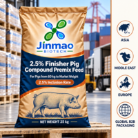 Prémélange Composé pour Porcs Jinmao 2,5% avec Minéraux et Oligo-éléments de Qualité Alimentaire 25 kg pour Porcs de 60 kg à Poids de Marché