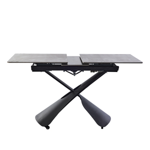 <span class=keywords><strong>Table</strong></span> à manger rectangulaire <span class=keywords><strong>extensible</strong></span> en céramique nordique de luxe avec roulettes - Product Image 4