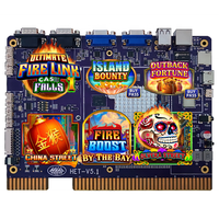 Cash Falls 1 5 en 1 Ultimate Fire Link Vertical Pass Skill Game Board, Tablero de Juego PCB Operado con Monedas, Máquina de Juego Arcade, Máquina de Entretenimiento