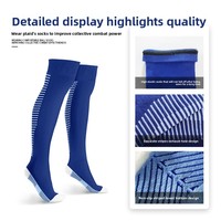 Chaussettes de Football de Sport Montantes Hommes et Enfants, Tubulaires, à Fond Éponge, Accessoires de Sport