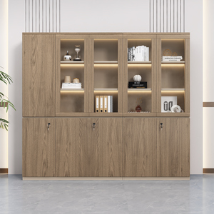 Hiện đại sang trọng Bốn cửa Tủ hồ sơ phẳng cổ điển ván MDF lưu trữ sách cho trường học khách sạn siêu thị bệnh viện sử dụng - Product Image 3