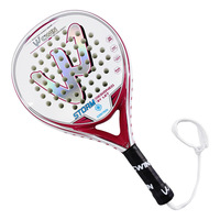 Raquette de tennis personnalisable légère en fibre de carbone pour femmes avec face de 465x26cm et grip G2 pour le beach tennis et le paddle tennis