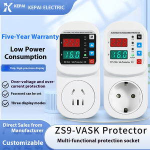 Prises <span class=keywords><strong>de</strong></span> protection contre les surtensions en gros 110V 220V avec écran LCD réglable 16A, protection contre les surtensions, <span class=keywords><strong>prise</strong></span> UE sécurisée - Product Image 2