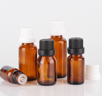 5ml 10ml 20ml 30ml 50ml 100ml 120ml Flacon compte-gouttes en verre noir ambre givré mat Flacon d'huile essentielle