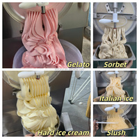 Máquina de helado artesanal italiana de 56 L/H con 10 programas, en stock en EE. UU., con congelador horizontal por lotes para gelato y helado duro.