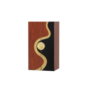 Boîte à vin en <span class=keywords><strong>bois</strong></span> vintage avec fermoir métallique, étui à double battant bicolore antique, boîte à vin en <span class=keywords><strong>bois</strong></span> personnalisée de qualité supérieure pour les magasins d'antiquités - Product Image 5