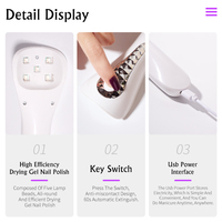 Handheld tragbare wiederauf ladbare Nail Art Lampe UV LED Soft Gel Fingers pitze flexible Schreibtisch Tisch Nagel lampe Flash Cure Touch Light