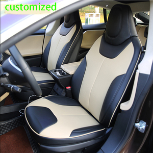 Accessoires intérieurs de voiture en cuir personnalisés à la mode, imperméables, housses de siège de voiture pour <span class=keywords><strong>Tesla</strong></span> - Product Image 2