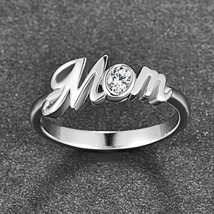 Anello Madre Figlia per Donne, Dolce Regalo per la Famiglia, Gioiello da Dito alla Moda - Product Image 3