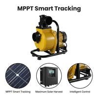 Promotion : Pompe à eau solaire de surface DC Lanxiang LXXP-25 0.5HP 350W avec sortie 1 pouce, contrôleur MPPT et moteur sans balais pour l'irrigation