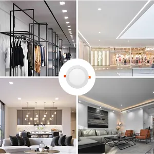 Hiệu Suất Cao Nhôm Trắng Tròn Vuông 3W 4W 6W 9W 12W 15W 18W 24W Trần Ánh Sáng Đèn <span class=keywords><strong>LED</strong></span> Bảng Điều Chỉnh Ánh Sáng - Product Image 2